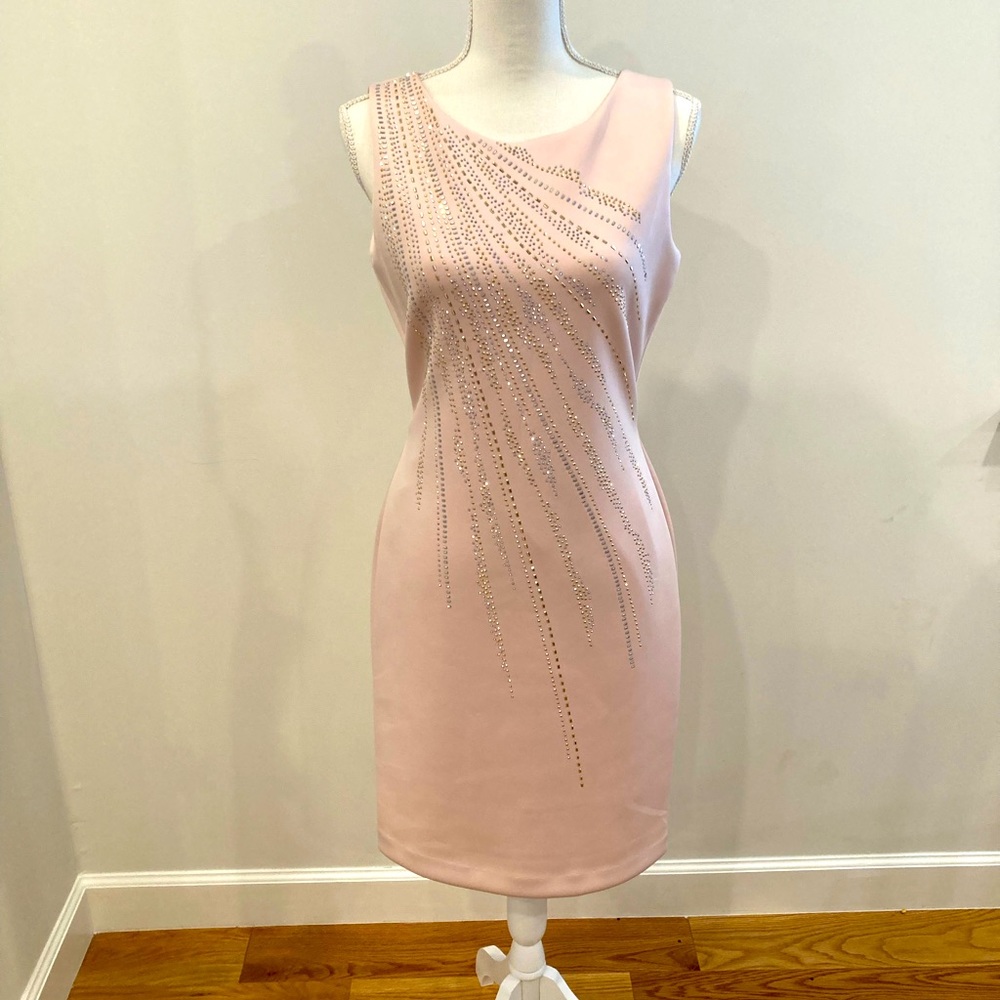 Calvin Klein blush beaded dress